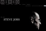 Wired Homepage Tribute to Steve Jobs